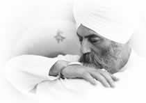 Yogi Bhajan in sitting meditation